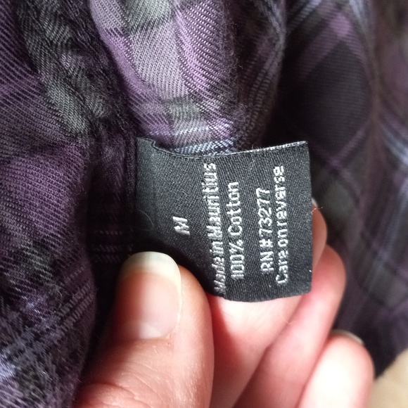 Apt. 9 Slim-fit Plaid Brushed Flannel Button-down Shirt sz M - Picture 5 of 5